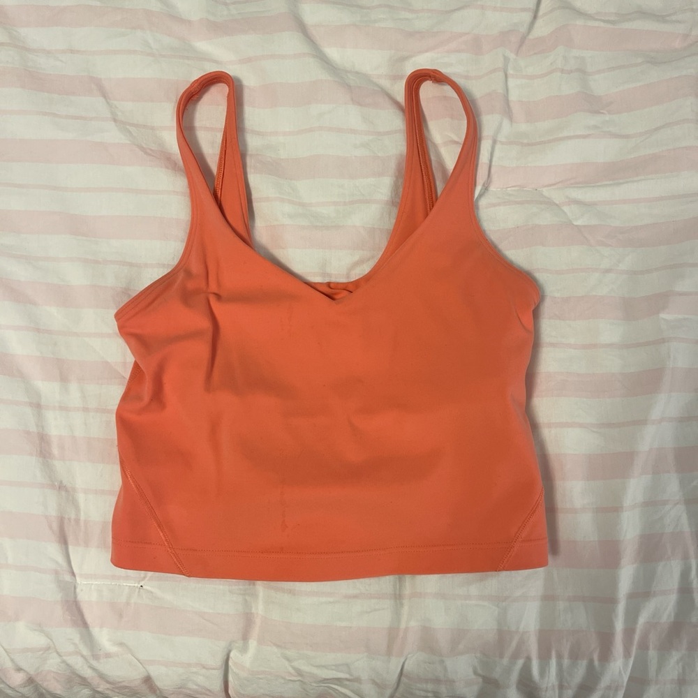 Lululemon orange coral align tank top